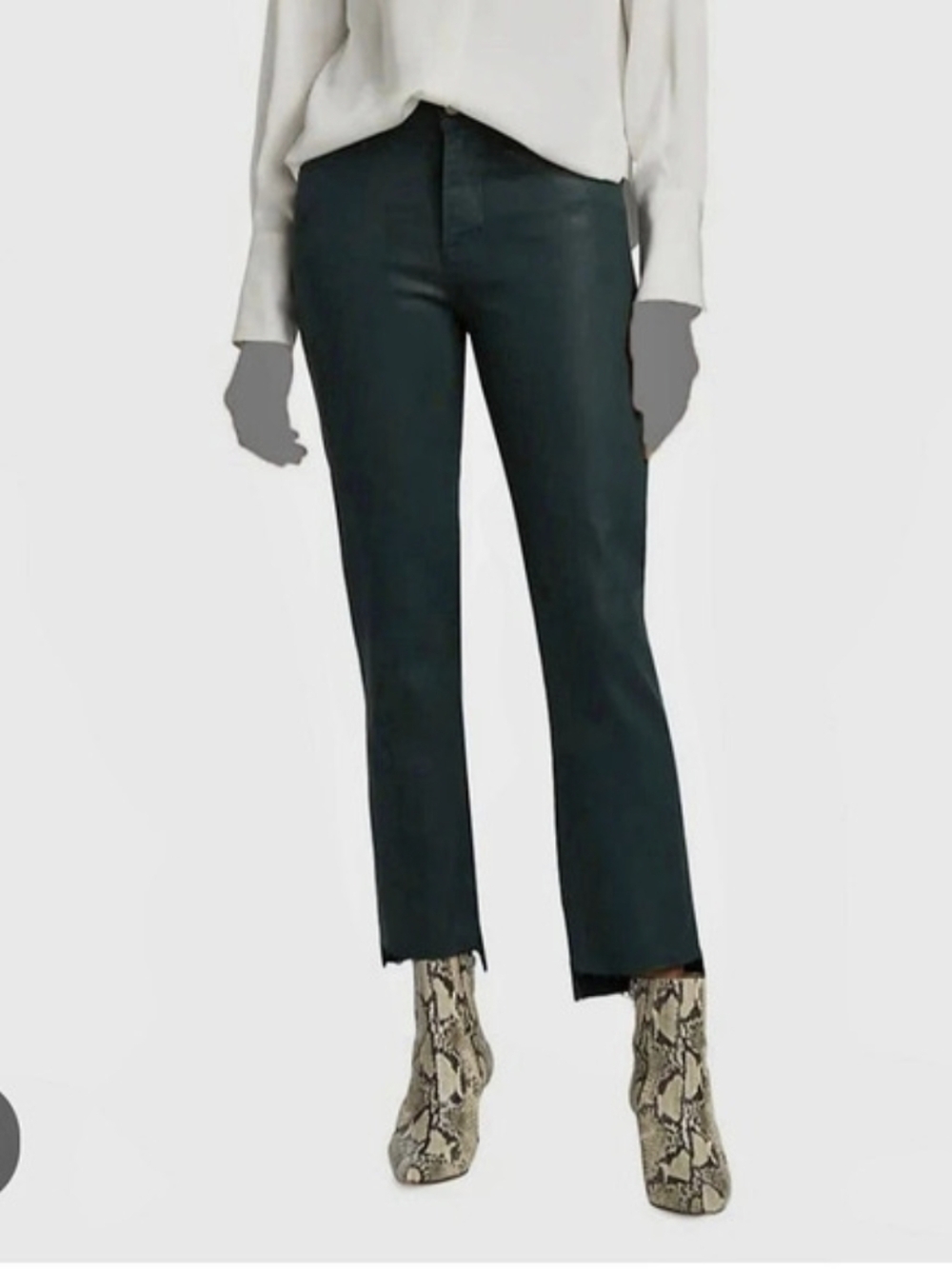 FRAME Le High Straight Leg Jeans in Green Waist 28